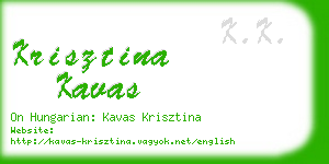 krisztina kavas business card